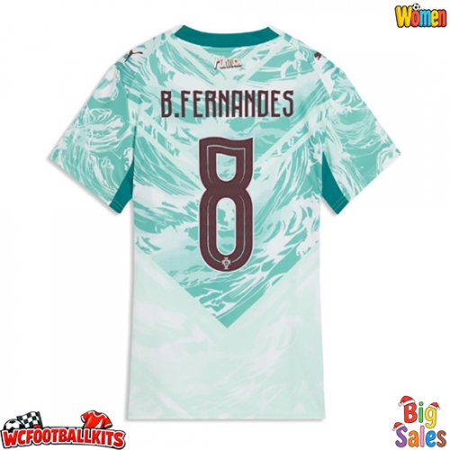 Portugal Bruno Fernandes #8 Replica Away Stadium Shirt for Women World Cup 2026 Short Sleeve